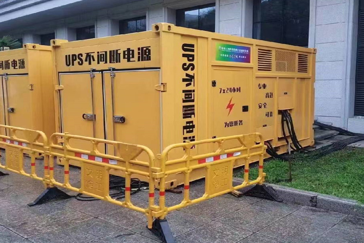 广东发电机租赁施工现场