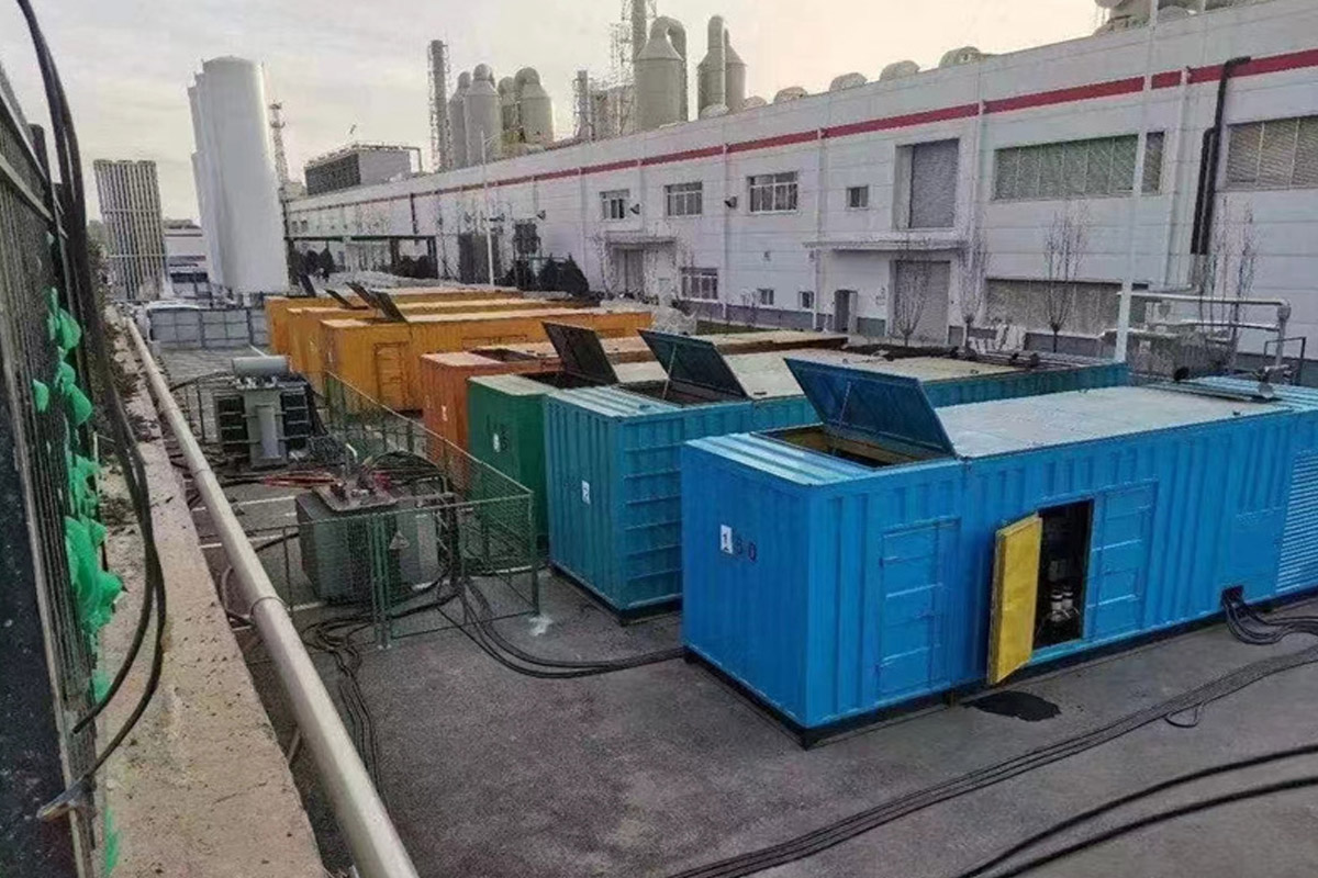 广东发电机租赁施工现场