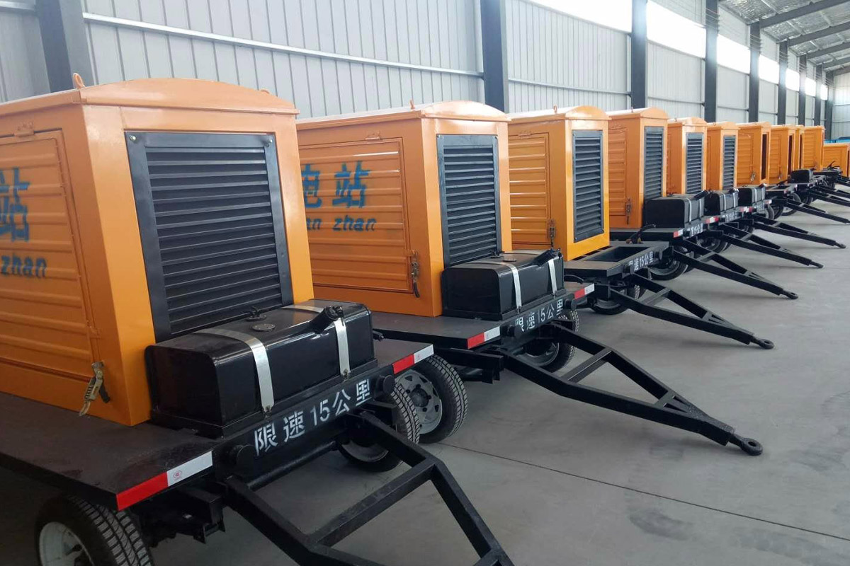 广东发电机租赁施工现场
